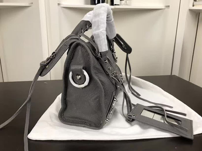 BALENCIAG巴黎世家 原單品質 經典機車 原版山羊皮銀邊 包邊五金款 手提肩背斜挎包  BL1418